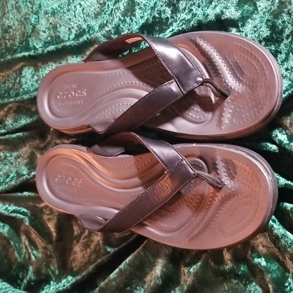 Croc sandals black sz. 10